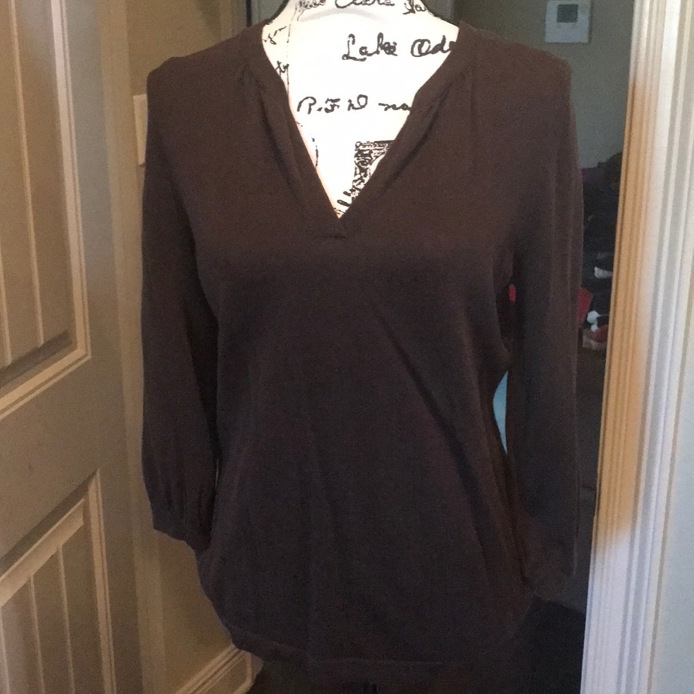 Professional split neck top
